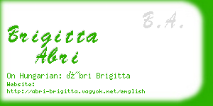 brigitta abri business card